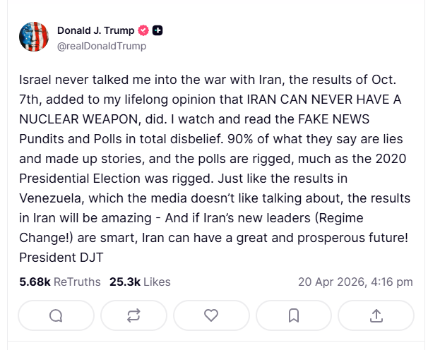 2026 04 20 TS Trump Ceasefire Iran