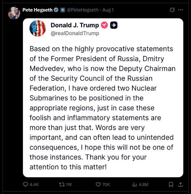 2025 08 01 Hegseth Medeved