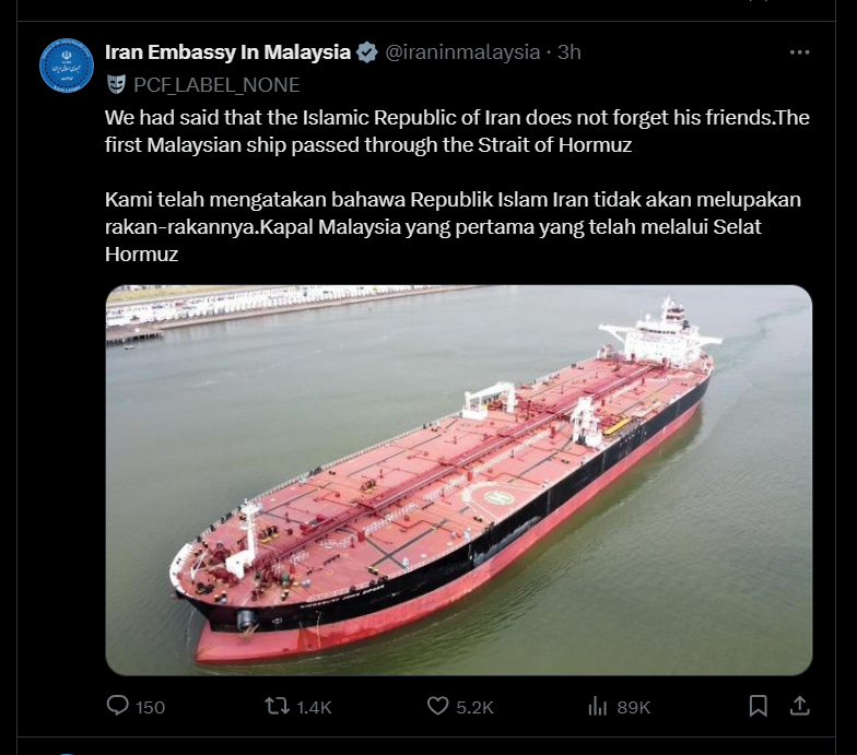 2026 04 06 X Malaysia Iran